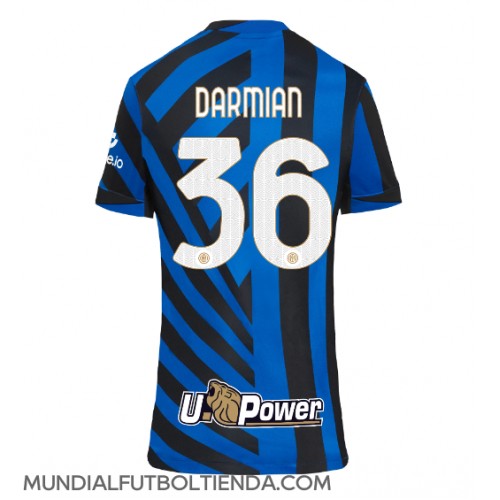 Camiseta Inter Milan Matteo Darmian #36 Primera Equipación Replica 2024-25 para mujer mangas cortas